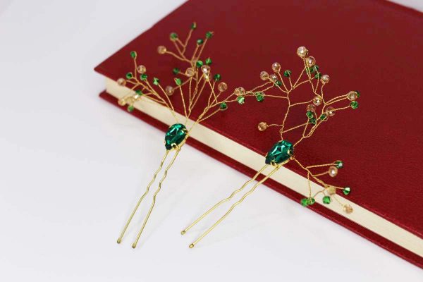 The Haisley Hair Pins, wedding design, Saraden Designs Millinery, handmade Irish designer