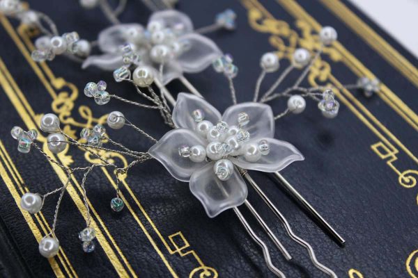 The Ezra Hair Pins, wedding design, Saraden Designs Millinery, handmade Irish designer
